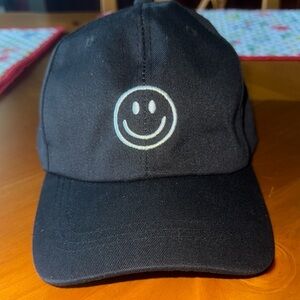 Black Cap with Smiley Face Unisex